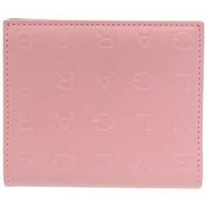 Unused Bvlgari Infinitum Logomania Calfskin Pink Bi-fold Wallet 1306BVLGARI